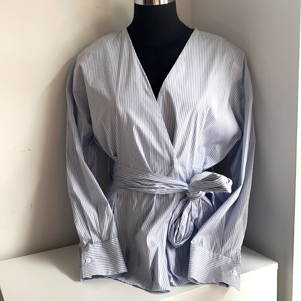 Blue & White Blouse